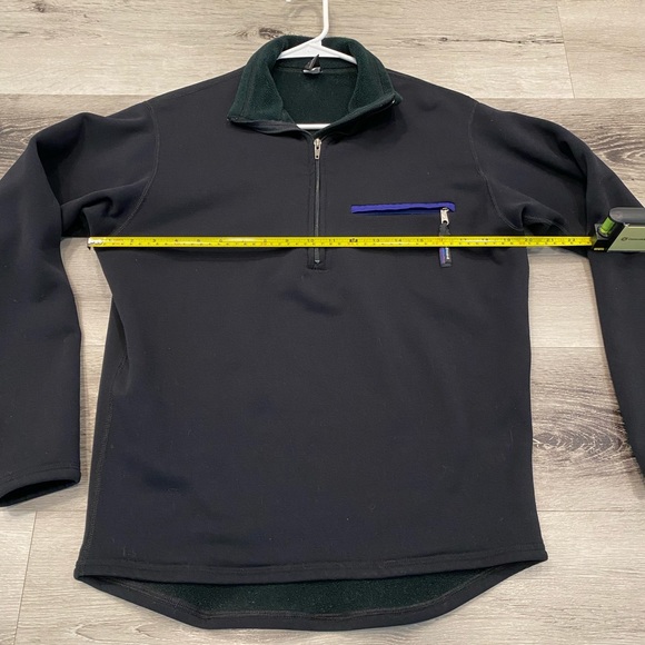 Vintage PATAGONIA Fleece Lined Half-Zip Base Layer / Sweater Size: M Color: Blk - Picture 3 of 7